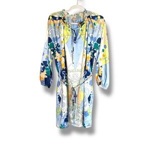 Ciebon Drea Floral Print Long Sleeve Minidress Size Large